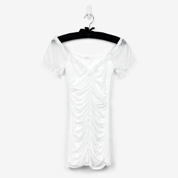 More To Come Samantha Mini Dress Extra Small White Coquette Soft Girl Bridal - Picture 1 of 4